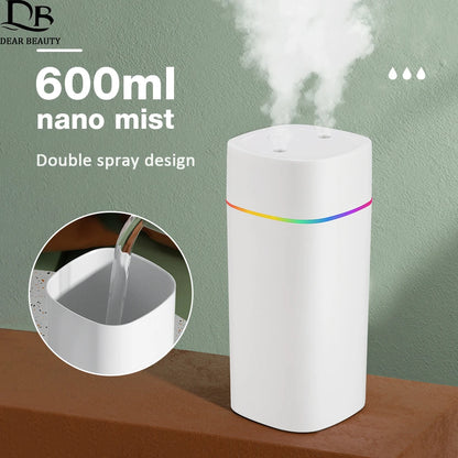 600ml Double Spray Aroma Humidifier & Essential Oil Diffuser