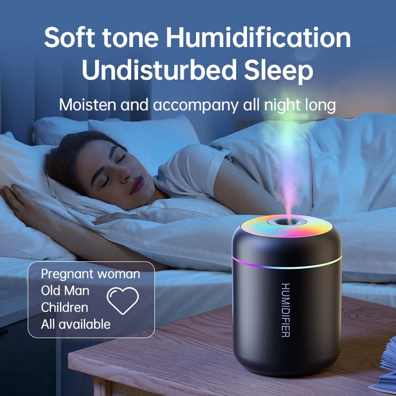 Mini USB Aroma Diffuser – Portable Humidifier with Lights