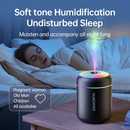 Mini USB Aroma Diffuser – Portable Humidifier with Lights