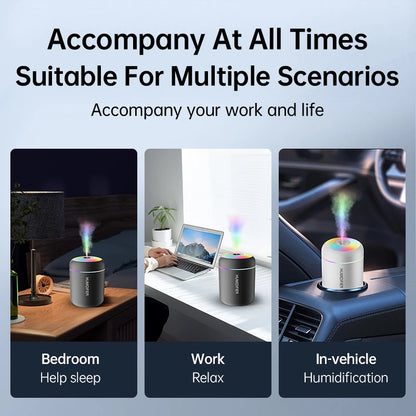 Mini USB Aroma Diffuser – Portable Humidifier with Lights