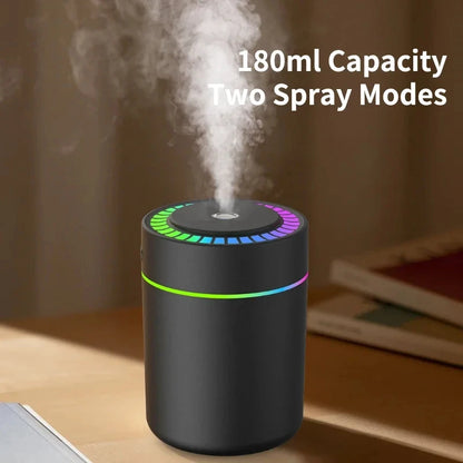 180ml Mini Aroma Humidifier & Essential Oil Diffuser with Color Light